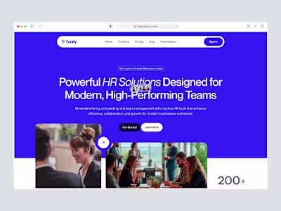 Yunity - HR ⏐ Landing Page Animation