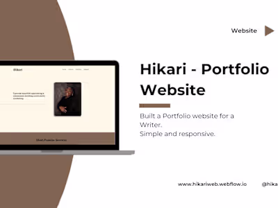 Hikari Portfolio Website