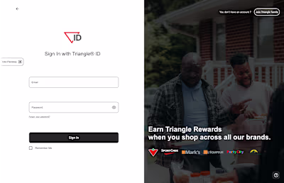 Canadian Tire Login Experience Redesign