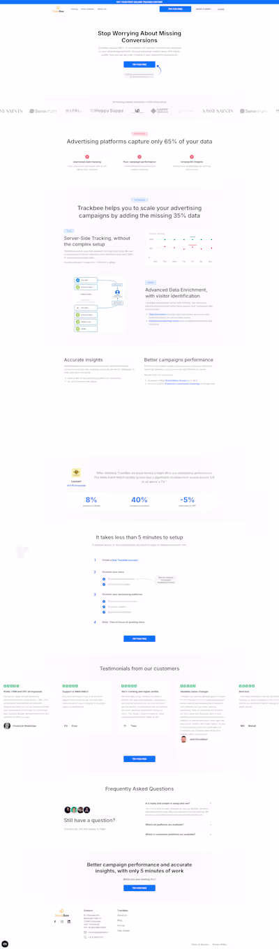 TrackBee - Webflow Development