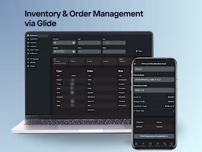 Order & Inventory Tracker Built with Glide