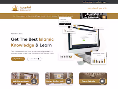 ZAD Academy Website Homepage Redesign