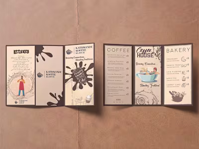 Identity for Cafe "KATHMANDU KOFFEE KLATCH"