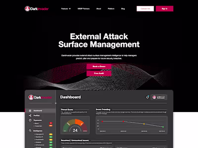Figma to Webflow development www.darkinvader.io