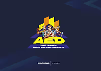 AED Roofers Branding