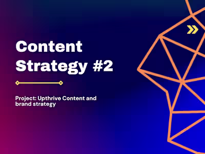 Upthrive's Content Strategy & Brand Positioning