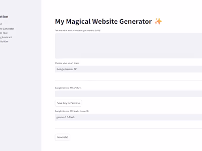 My Magical Website Generator
