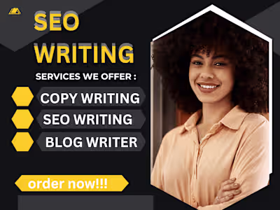 I will do SEO article writing, blog post writing