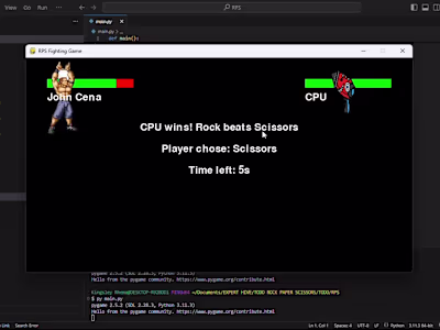 ROCK PAPER SCISSORS game development