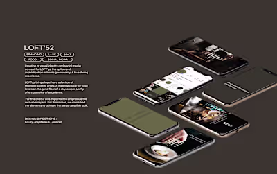 LOFT'52, a dinning experience - brand identity
