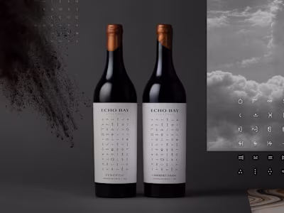 Award winning wine branding for Echo Bay