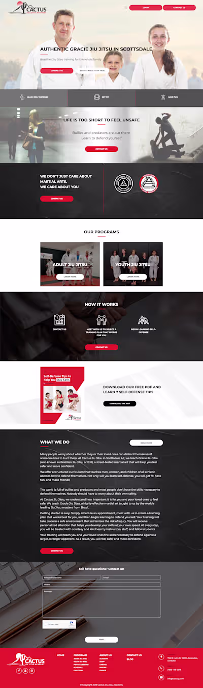 Cactus Jiu-Jitsu Academy Website