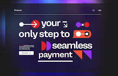 Finance landing page on Behance
