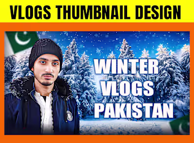 Winter Vlog YouTube Thumbnail Design