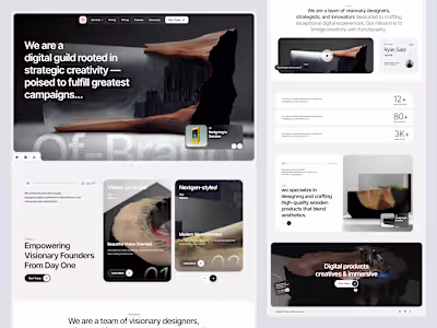 Futuristic Furniture Design Agency Landing