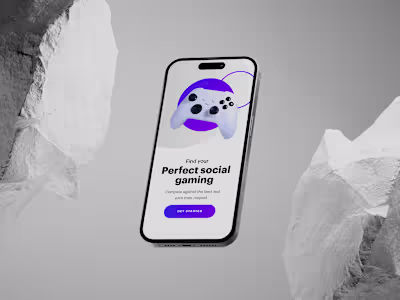 Mobile application design for an online gaming contest platform