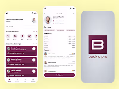 Book a Pro | UI/UX Designer & App Developer