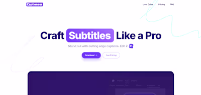 Framer-Built Marketing Site for Premiere Pro Caption Plugin