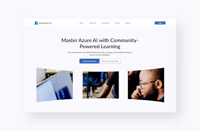 Azure Learning ai landing page