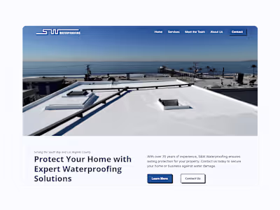  S&W Waterproofing – Webflow Site with Client-First Framework