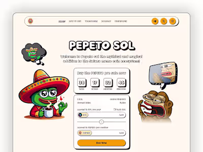 Meme coin website design