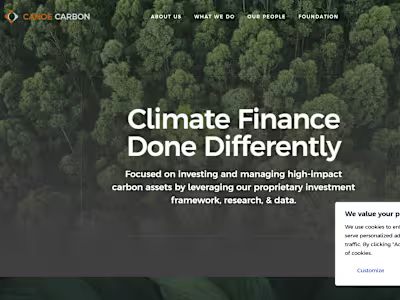 Canoe Carbon - Climate Finance Done Differently