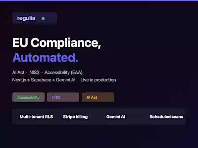 Regulia — EU Compliance SaaS