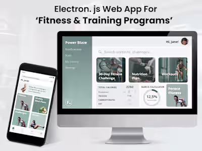 Fitness Desktop Application | Electron, Node.js & JavaScript