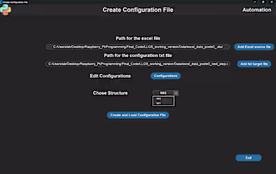 Automation App and Tkinter Interface