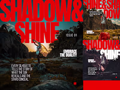 Explore Duality in Design: Shine & Shadow – Issue 01 Covers