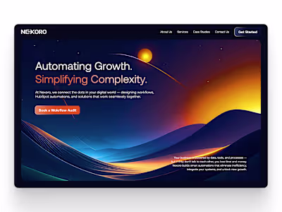 Hi guys, just sharing my recent works Web design for Nexoro ...