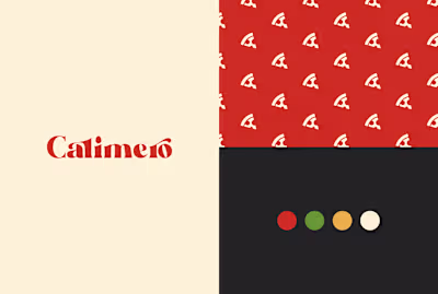 This design presents a bold, retro-inspired branding for “Ca...