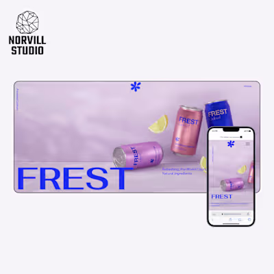 Website for a Organic Cocktail Brand