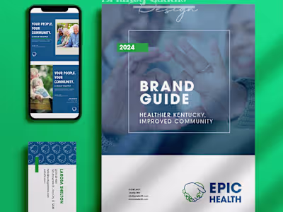 Epic Health Logo, Brand Guide + Brand System