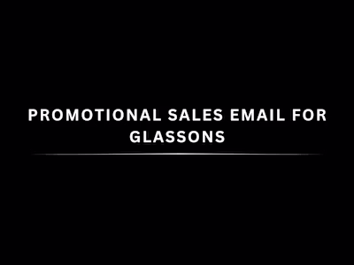 Spec Promotional Sales Email for Glassons