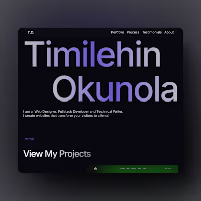 Portfolio Page - Framer Website