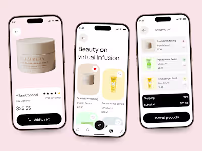 Beauty Make Up AI Mobile App Design