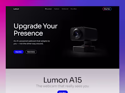 Lumon AI Webcam Design Project