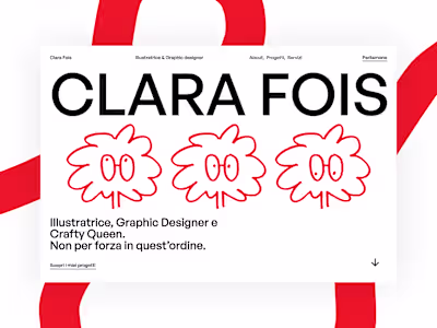 My favourite sections from the portfolio website I designed ...