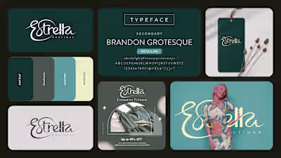 A graceful logotype and refined color palette for Estrella B...
