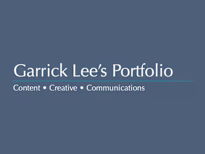 View Garrick's Portfolio