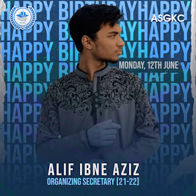 Birthday Poster For Adamjee School General Knowledge Club