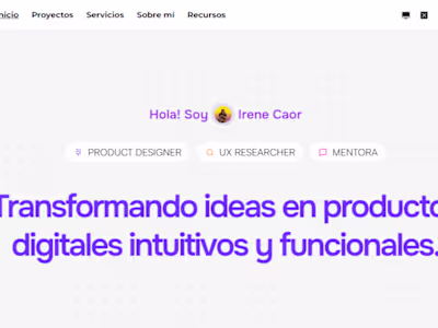 Re-branding: Irene Caor Design website