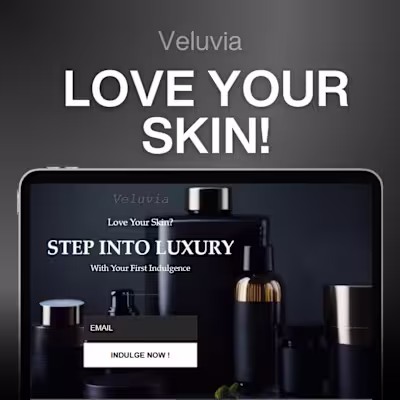 Skincare Pop-up Design for Velulia