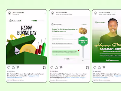Social Media Post Designs - BLOCKCHAINUNN
