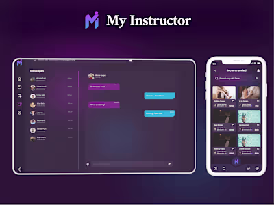 My Instructor, Tutor Web App