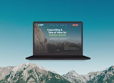 Web design, dev and strategy for and outdoor brand