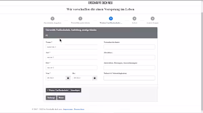 A Dynamic Form with Integrated Dashboard Functionality