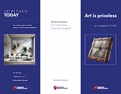 Fine Art Insurance Brochure for Armor Insurance