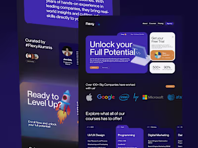 Flexy - Edu-Tech Landing Page / Full Page Website